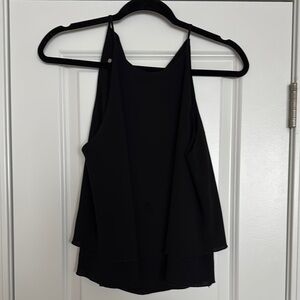 Tyche Black Asymmetrical Backless Camisole